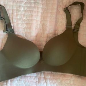 Olive green bra